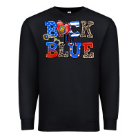 Black back the blue Premium Sweatshirt - AdoDesignShop