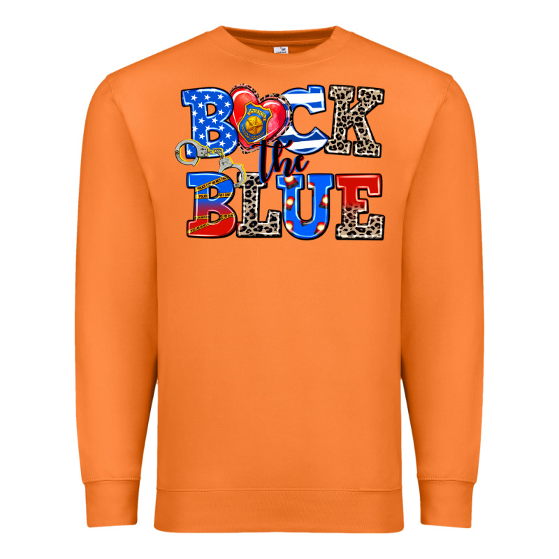 Back The Blue Premium Sweatshirt by AdoDesignShop | Teevron