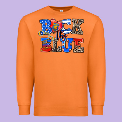 Back The Blue Premium Sweatshirt Designed By Adodesignshop