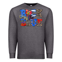 Charcoal Heather back the blue Premium Sweatshirt - AdoDesignShop
