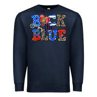 Navy back the blue Premium Sweatshirt - AdoDesignShop