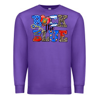 Purple back the blue Premium Sweatshirt - AdoDesignShop
