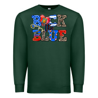 Sports Green back the blue Premium Sweatshirt - AdoDesignShop