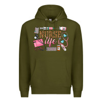 Army Green Western Nurse Life Premium Hoodie - LillyAllenDesigns