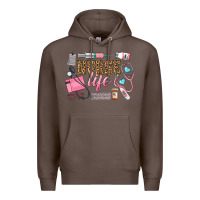 Coffee Western Nurse Life Premium Hoodie - LillyAllenDesigns