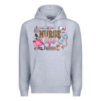 Heather Grey Western Nurse Life Premium Hoodie - LillyAllenDesigns