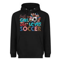 Black just a girl who loves soccer Heavyweight Hoodie - HRA Design Shop