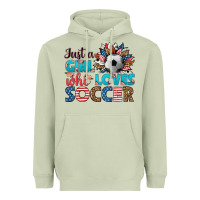 Matcha just a girl who loves soccer Heavyweight Hoodie - HRA Design Shop