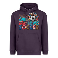 Plum just a girl who loves soccer Heavyweight Hoodie - HRA Design Shop