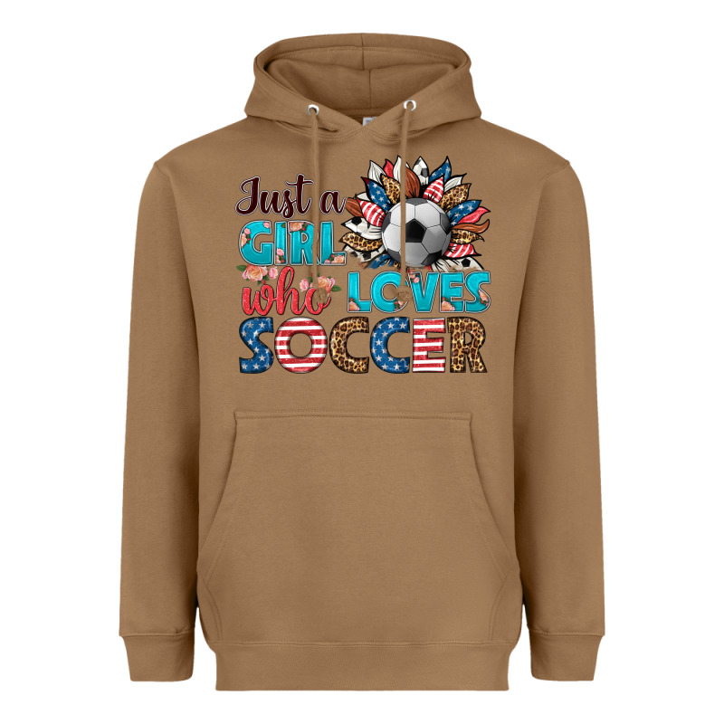 Just A Girl Who Loves Soccer Heavyweight Hoodie by HRA Design Shop | Teevron