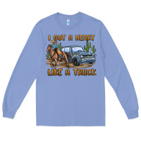 Colony Blue i got a heart like a truck Long Sleeve Tee - MaliasSmallBusiness