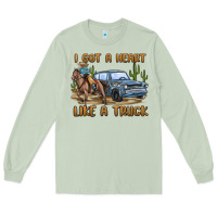 Matcha i got a heart like a truck Long Sleeve Tee - MaliasSmallBusiness
