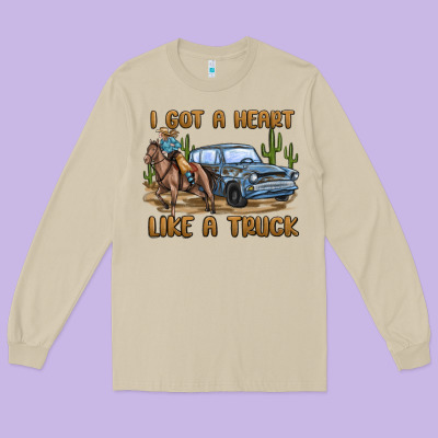 Long Sleeve Tee i got a heart like a truck