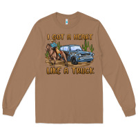 Toasted Coconut i got a heart like a truck Long Sleeve Tee - MaliasSmallBusiness