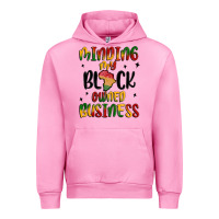Fuchsia Pink minding my black owned business Urban Hoodie - MaliasSmallBusiness