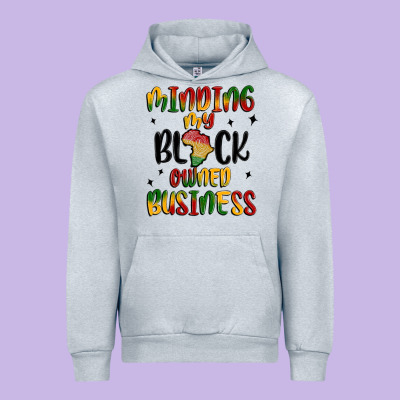 Minding My Black Owned Business Urban Hoodie Designed By Maliassmallbusiness