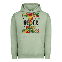 Pigment Oil Green minding my black owned business Urban Hoodie - MaliasSmallBusiness
