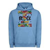 Pigment Pebble Blue minding my black owned business Urban Hoodie - MaliasSmallBusiness
