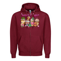 Burgundy sugar and spice pink gingerbread coffee cups Zipper Hoodie - Zillion Design Studio