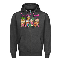 Charcoal Heather sugar and spice pink gingerbread coffee cups Zipper Hoodie - Zillion Design Studio