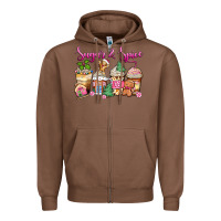 Chestnut sugar and spice pink gingerbread coffee cups Zipper Hoodie - Zillion Design Studio