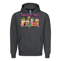 Smoke sugar and spice pink gingerbread coffee cups Zipper Hoodie - Zillion Design Studio