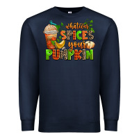 Navy whatever spices your pumpkin Premium Sweatshirt - AdoDesignShop