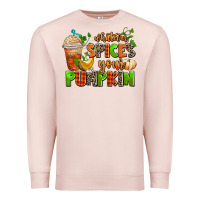 Pale Pink whatever spices your pumpkin Premium Sweatshirt - AdoDesignShop