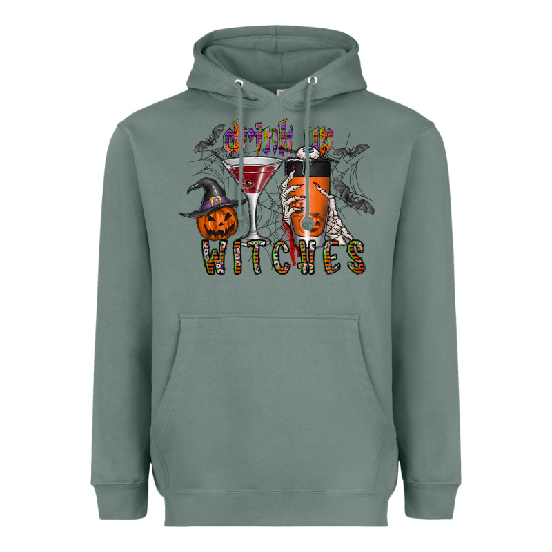 Drink Up Witches Heavyweight Hoodie by CowhideDigitalArt | Teevron