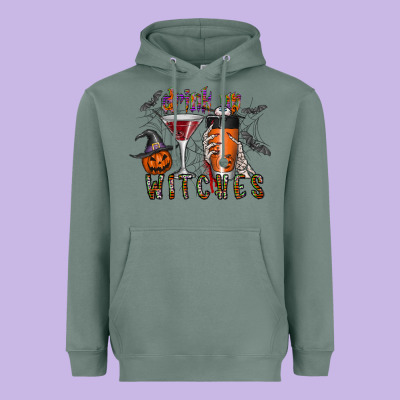 Drink Up Witches Heavyweight Hoodie Designed By Cowhidedigitalart