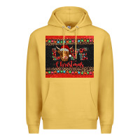 Antique Gold love christmas highland cow and turquoise gemstone Premium Hoodie - Jasminsmagicworld