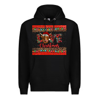Black love christmas highland cow and turquoise gemstone Premium Hoodie - Jasminsmagicworld