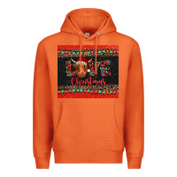 Carrot love christmas highland cow and turquoise gemstone Premium Hoodie - Jasminsmagicworld