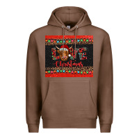 Chestnut love christmas highland cow and turquoise gemstone Premium Hoodie - Jasminsmagicworld