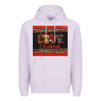 Lilac love christmas highland cow and turquoise gemstone Premium Hoodie - Jasminsmagicworld