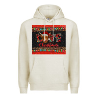 Oatmeal Heather love christmas highland cow and turquoise gemstone Premium Hoodie - Jasminsmagicworld