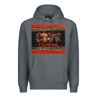 Rock love christmas highland cow and turquoise gemstone Premium Hoodie - Jasminsmagicworld