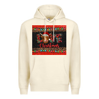 Sandshell love christmas highland cow and turquoise gemstone Premium Hoodie - Jasminsmagicworld