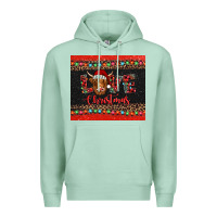 Seafoam love christmas highland cow and turquoise gemstone Premium Hoodie - Jasminsmagicworld