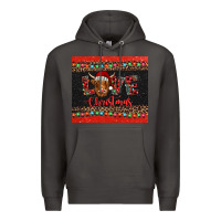 Smoke love christmas highland cow and turquoise gemstone Premium Hoodie - Jasminsmagicworld