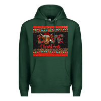 Sports Green love christmas highland cow and turquoise gemstone Premium Hoodie - Jasminsmagicworld
