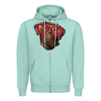 Seafoam labrador retriever with love glass Zipper Hoodie - RanaPortraitStore