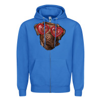 True Royal labrador retriever with love glass Zipper Hoodie - RanaPortraitStore