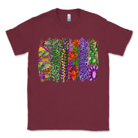 Burgundy Mardi gras brush strokes king cake and craw fish Classic Tee - RanaPortraitStore
