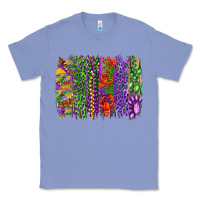 Colony Blue Mardi gras brush strokes king cake and craw fish Classic Tee - RanaPortraitStore