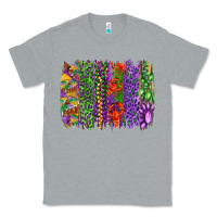 Heather Grey Mardi gras brush strokes king cake and craw fish Classic Tee - RanaPortraitStore