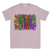 Mardi Gras Brush Strokes King Cake And Craw Fish Classic Tee | Teevron