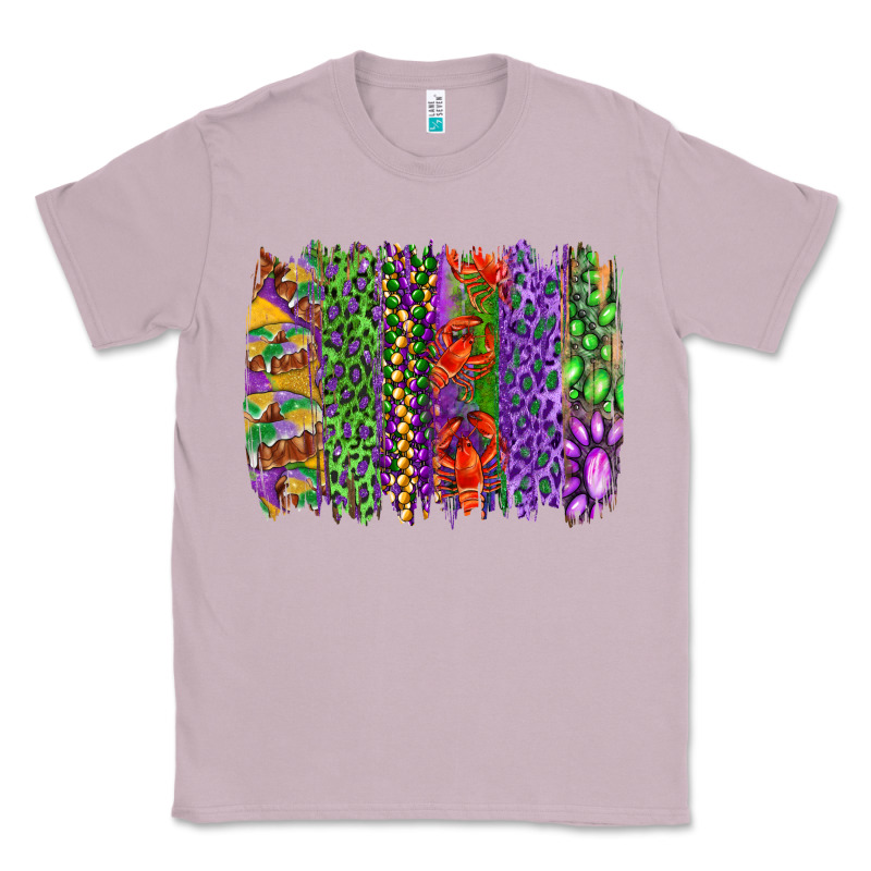Mardi Gras Brush Strokes King Cake And Craw Fish Classic Tee by RanaPortraitStore | Teevron