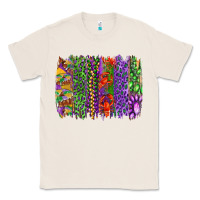 Natural Mardi gras brush strokes king cake and craw fish Classic Tee - RanaPortraitStore
