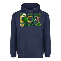 Navy St. Patrick's Day one lucky teacher Heavyweight Hoodie - Neo Western